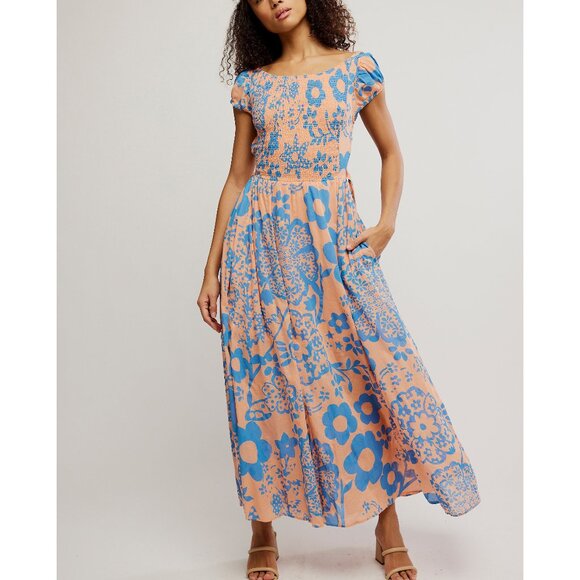 FREE PEOPLE Ultraviolet Dress / Pale Pink Combo - Picture 2 of 6